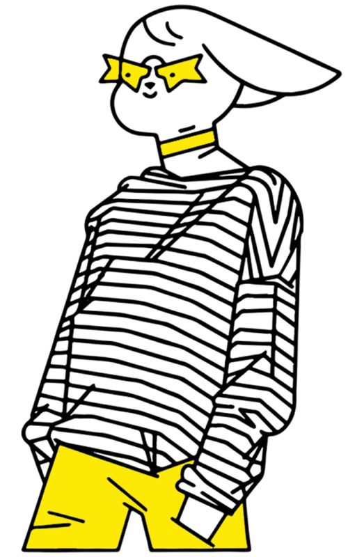 Ilustrácia štýlovej postavy v značkovom oblečení
